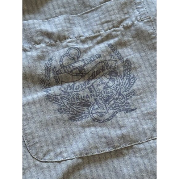 Margaritaville Shirt Men Size Medium Button‎ Down Blue Son Of A Sailor Saloon - Picture 7 of 13